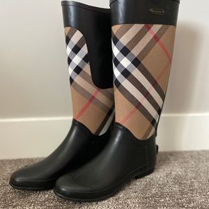 Burberry Tall Rain Boots - NEVER WORN!
